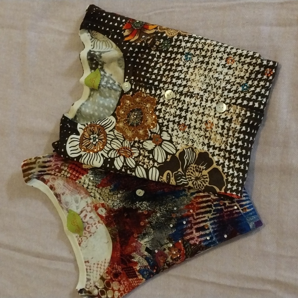 Prima Bella Embellished Cardigan Sweaters__ LOT of 2 Size Medium